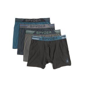 SPYDER BLACK MULTI 4pk Boxer Briefs